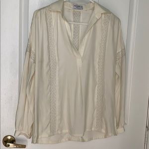 Frame ivory silk poet blouse